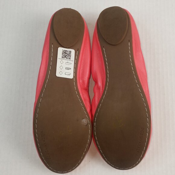 BCBGMaxAzria Pink Magie Elastic Vegan Leather Ballet Flats - Picture 2 of 3